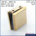 Frameless clamp-- 0 degree zinc alloy or brass wall to glass clamp